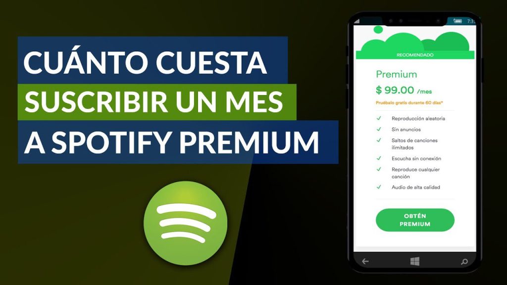 Cuánto dura una tarjeta de Spotify de $100 pesos