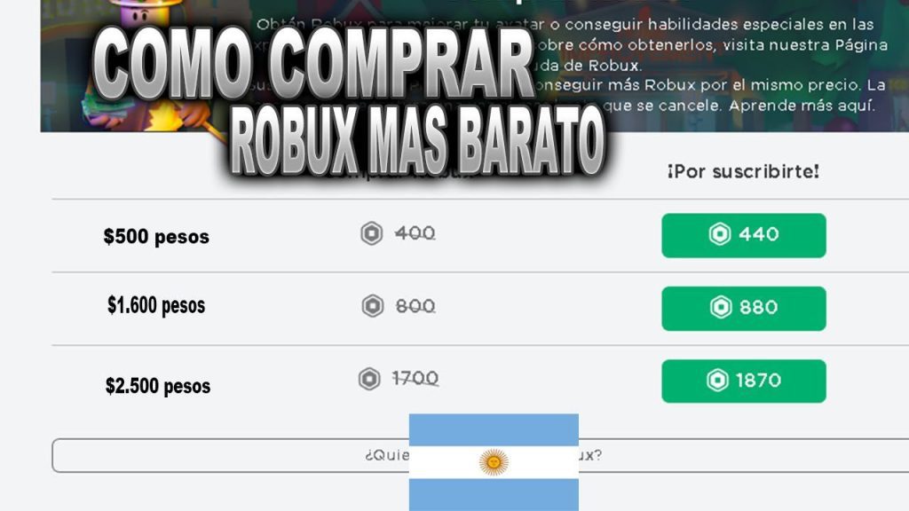 Cuánto valen 1 Robux en Argentina