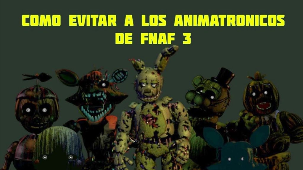 Cómo se llama todos los animatrónicos de Five Nights at Freddy’s 3